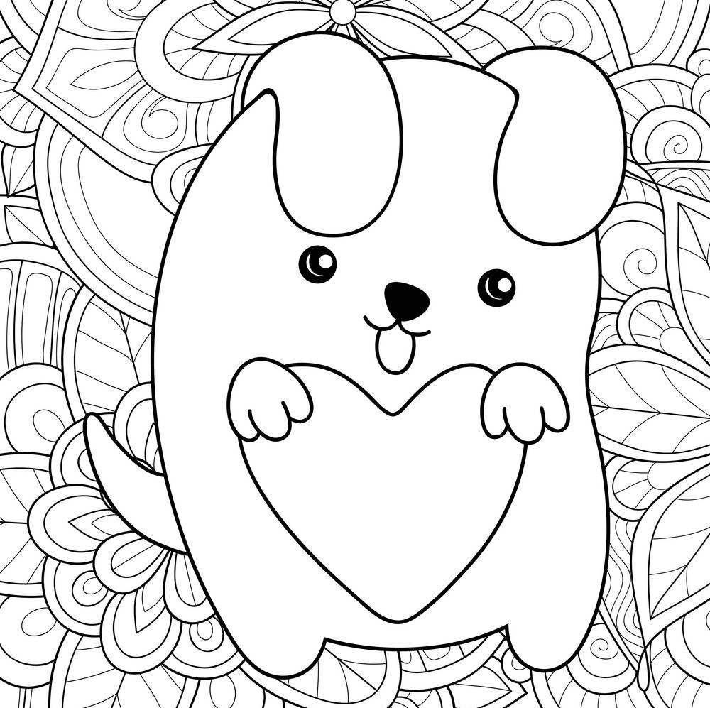 Dibujos Para Dibujos Para Colorear E Imprimir De Perritos Kawaiis My