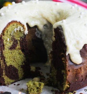 Matcha Choko Bundt Cake featured