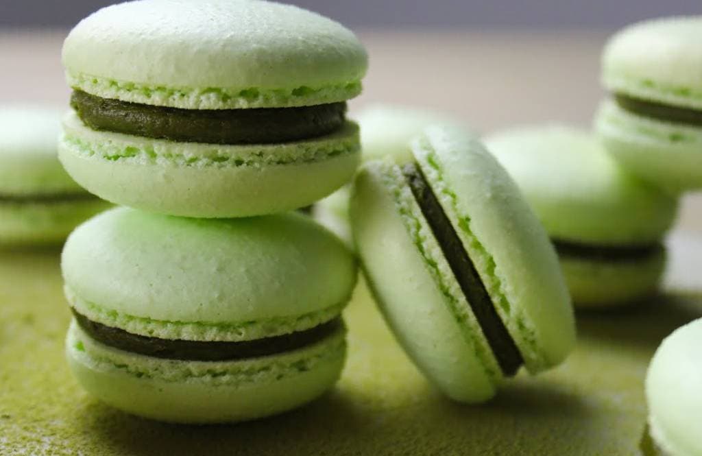 Matcha Macarons Té verde con ganache